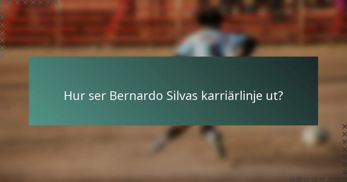 Hur ser Bernardo Silvas karriärlinje ut?