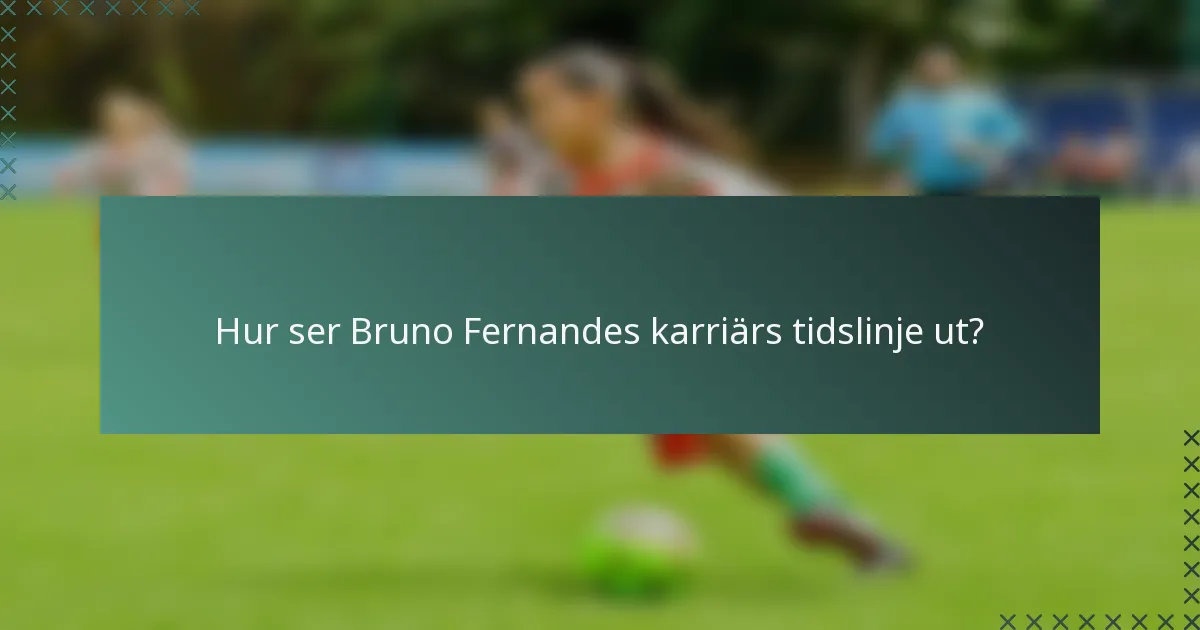 Hur ser Bruno Fernandes karriärs tidslinje ut?